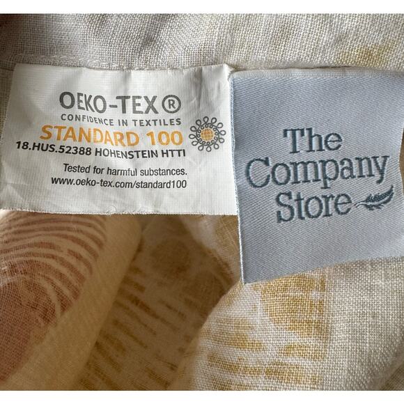 Vintage The Company Store Textured Leaf linen king duvet cover from 2019 - Picture 10 of 12